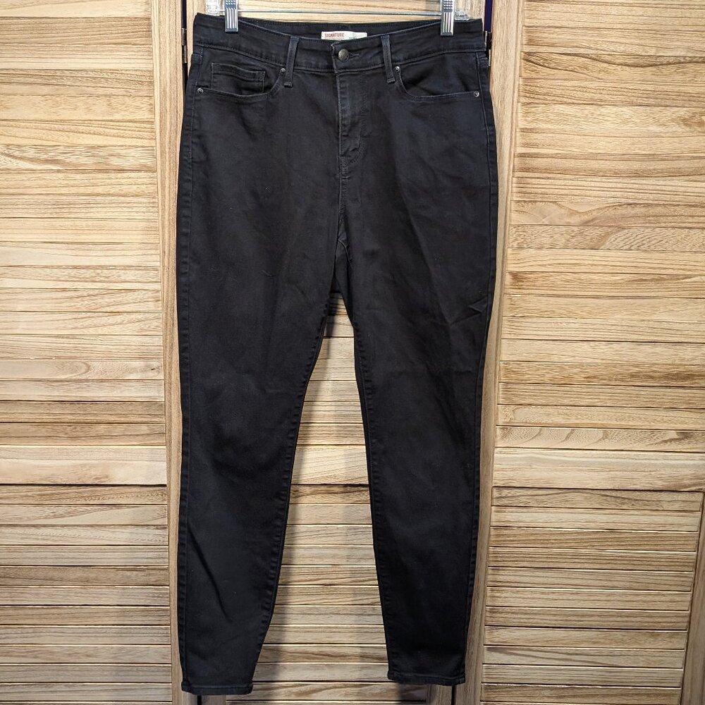 Signature by Levi Strauss Mid Rise Skinny Black Jeans Size 10M